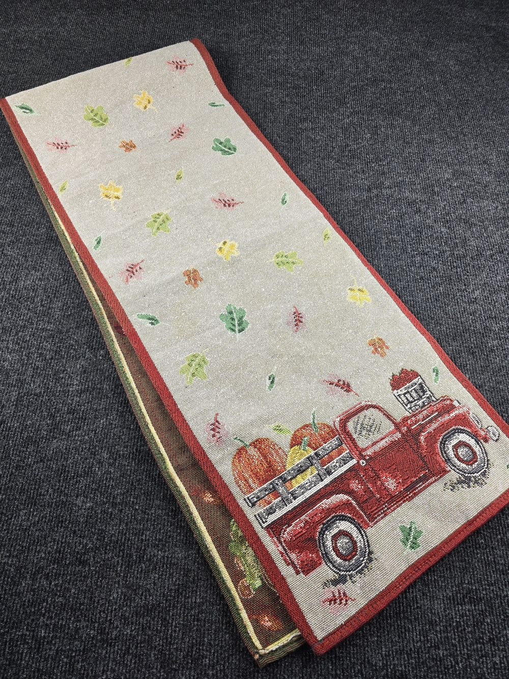Autumn Harvest Red Truck Runner